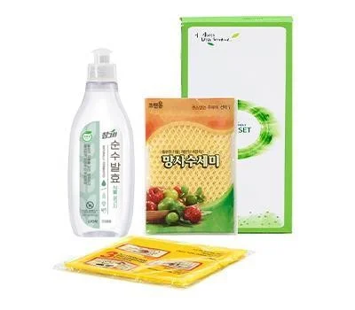 참그린 식물 수세미 행주 3종