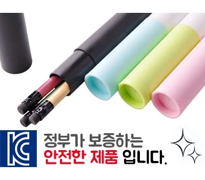 인젝션 파스텔연필 3p 바닐라원통케이스