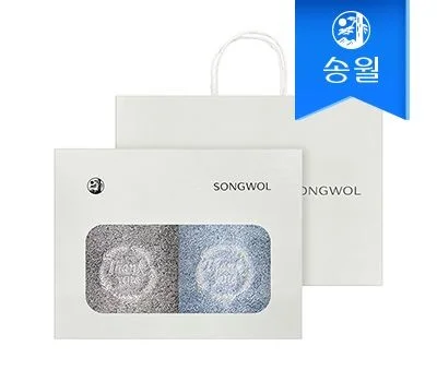 송월 땡큐 190g 뱀부얀 2매 선물세트 쇼핑백