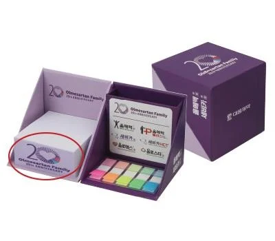 칼라 전사 큐브메모함_점착메모