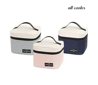 배색사각 보온보냉백