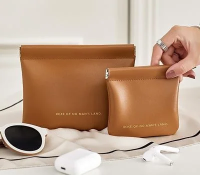 오토닫힘 PU 미니 파우치