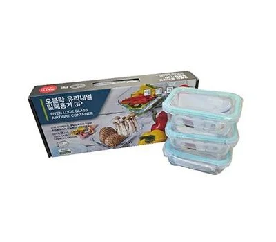 프랑캣오븐락유리내열밀폐용기3종