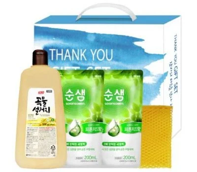 애경곡물용기.손샘리필2p.수세미 세트