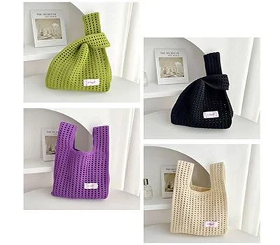 미니 위빙 니트가방 손목 핸드백 Y2554