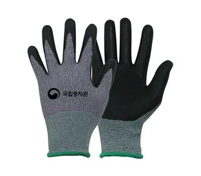 블랙 폴리 NBR 팜 코팅 장갑